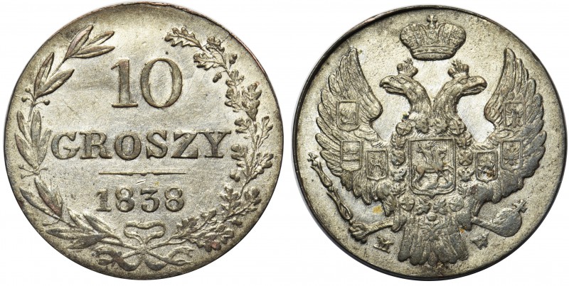 10 groszy 1838 MW - bardzo ładny

Odmiana z św.Jerzym bez płaszcza.
Atrakcyjn...