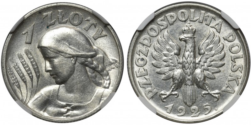 Kobieta i kłosy 1 złoty 1925 - NGC AU 58

Ładny okołomenniczy egzemplarz. 
PO...