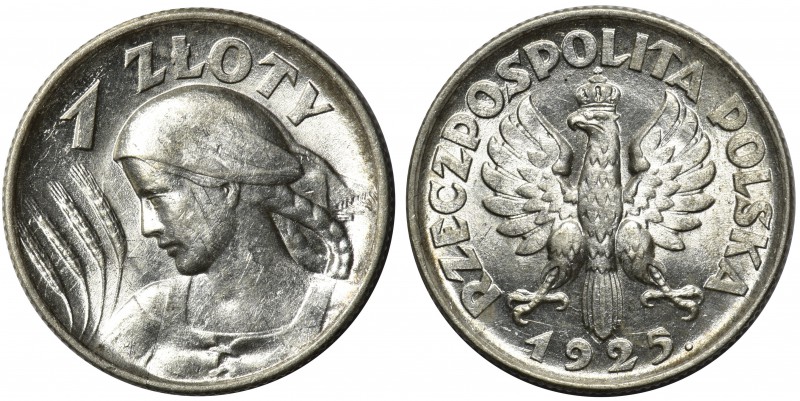 Kobieta i kłosy 1 złoty 1925

Menniczej świeżości egzemplarz. Drobne zadrapani...