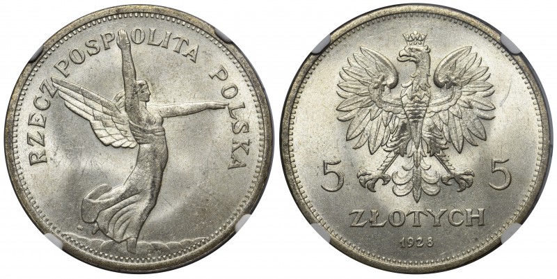 Nike 5 złotych 1928 Warszawa - NGC MS63+ - zjawiskowa

Znakomity egzemplarz o ...
