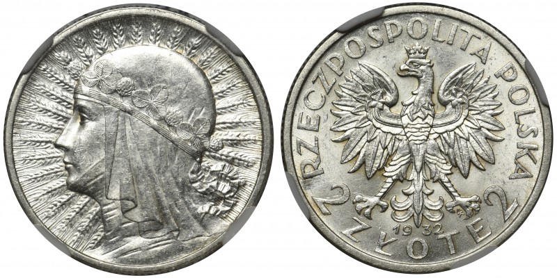 Głowa Kobiety 2 złote 1932 - NGC MS61

Menniczy egzemplarz. Rzadszy rocznik. ...