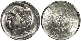 Piłsudski 5 złotych 1934 Urzędowy - NGC MS63

Attractive, mint coin. 
Rzadki i trudny do nabycia rocznik. 
Menniczy egzemplarz z zauważalnym lustr...