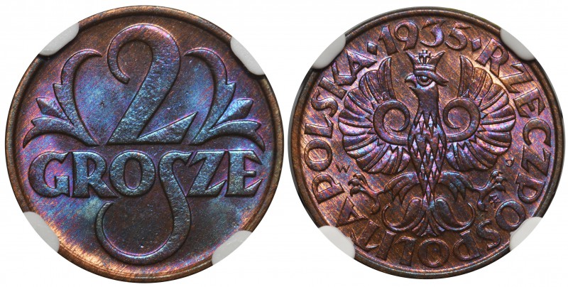 2 grosze 1935 - NGC MS66 RB

Moneta o spektakularnej prezencji z niespotykanie...