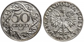 50 groszy 1938 - PCGS MS63 - niklowane

Piękny, menniczy egzemplarz. Niklowany. 
Najwyższa nota w rejestrze PCGS. 
POLISH COINS The Second Republi...