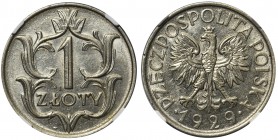 1 złoty 1929 - NGC AU58
Menniczy egzemplarz. Surowo oceniona przez NGC. Naszym zdaniem moneta na niskiego MS. POLISH COINS The Second Republic Poland...