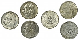 ZESTAW - 3 szt. Piłsudski 10 złotych 1934 Urzędowy, Strzelecki i 1938

Obiegowe stany rzadszych roczników. 1938 na poziomie +3.
Razem: 3 sztuki. 
...