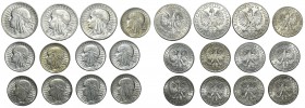 ZESTAW - 13 szt. Głowa kobiety 5 i 10 złotych

Zestaw 5 i 10 złotych z głową kobiety. Różne roczniki.
Ładniejsze obiegowe stany, niektóre solidne s...