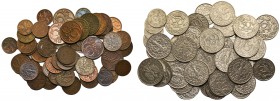 ZESTAW - Ok.100 szt. - Grosze i złotówki międzywojenne

Obiegowe stany zachowania. 
Orientacyjne ilości: 7x 1 złoty, 23 x 50 groszy, 8 x 20 groszy,...