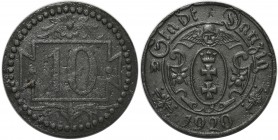 Danzig 10 pfennig 1920 - 54 beads
Gdańsk 10 fenigów 1920 - 54 perełki

Odmiana małe cyfry i 54 perełki. Awers z pyzatym aniołkiem. 


Poland Ger...