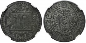 Gdańsk 10 fenigów 1920 - 56 perełek - NGC MS62

Odmiana z małymi cyframi, bez obwódki i 56 perełkami. 
Menniczy egzemplarz z delikatnym połyskiem i...