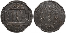 Gdańsk 10 fenigów 1920 - 57 perełek - NGC MS62

Odmiana z małymi cyframi, bez obwódki i 57 perełkami. Awers z 'otyłym' aniołkiem.
Wyjątkowej urody ...