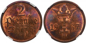 Wolne Miasto Gdańsk - 2 fenigi 1937 - NGC MS63 RB

Ładna prezencja z intensywnym połyskiem. Kolor czerwono-brązowy.
Poland Danzig
POLISH COINS Pol...