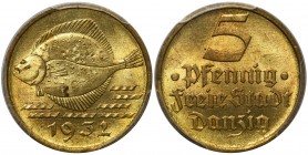 Wolne Miasto Gdańsk - 5 fenigów 1932 Flądra - PCGS UNC

Nieobiegowy egzemplarz 
POLISH COINS Poland Polen Danzig Germany Deutschland Poland Polen D...