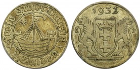 Wolne Miasto Gdańsk - 2 guldeny 1932 Koga - PCGS AU50

Jedna z rzadszych monet WMG. 
Resztki połyski spod seledynowej patyny. 
POLISH COINS Poland...