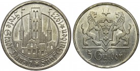 Wolne Miasto Gdańsk - 5 guldenów 1923
Ładny egzemplarz z zachowanym lustrem i duża ilością menniczej świeżości. POLISH COINS Poland Polen Danzig Germ...