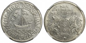Wolne Miasto Gdańsk - 5 guldenów 1935 Koga - NGC AU58
Atrakcyjna, praktycznie nieobiegowa sztuka z połyskiem. POLISH COINS Poland Polen Danzig German...