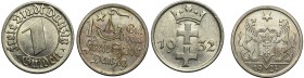ZESTAW - 2 szt - Wolne Miasto Gdańsk - 1 gulden 1923 i 1932

Przyjemnie drugie stany zachowania. 
Razem 2 sztuki. 
POLISH COINS Poland Polen Danzi...