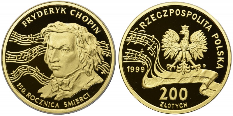 150 Rocznica śmierci Fryderyka Chopina - 200 złotych 1999

Piękny egzemplarz. ...