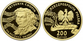 150 Rocznica śmierci Fryderyka Chopina - 200 złotych 1999

Piękny egzemplarz. 
Dołączone pudełko oraz certyfikat. 

POLISH COINS Poland Polen Com...