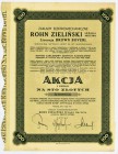 Zakłady elektromechaniczne ROHN ZIELIŃSKI - I Emisja - 100 złotych 1937

Atrakcyjna akcja spółki działającej w branży elektrotechnicznej. Zakłady zl...