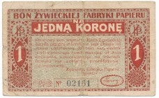 Żywiec - Fabryka Papieru 1 korona (1919)

Dziurka po szpilce. Liczne ślady obiegu.
NOTGELDS|Emergency Paper Money Poland Polen

Grade: VF-
Liter...
