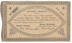 Asygnacja Skarbowa na 200 złotych 1831 - wypełniona

Obligacja z okresu Powstanie Listopadowego. Egzemplarz godny dowartościowania ze względu na wyp...