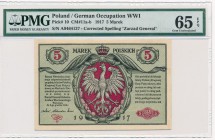 5 marek 1916 Generał biletów -A- NAJRZADSZA

Bezapelacyjnie najrzadsza odmiana 5 marek z 1916 roku. Powszechnie odmiana z klauzulą z dużej litery 'B...