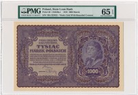 1.000 marek 1919 -I Serja BA - PMG 65 EPQ

Banknot pospolity, ale z wysoką notą od PMG wart docenienia, szczególnie ze względu na wyższy koszt gradi...