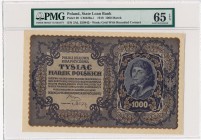 1.000 marek 1919 -III Serja AL- PMG 65 EPQ - szeroka numeracja

Banknot pospolity, ale z wysoką notą od PMG wart docenienia, szczególnie ze względu ...