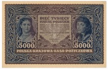5.000 marek 1920 - III Serja I - najrzadszy wariant

Najrzadsza i słusznie najwyżej wyceniana w katalogach odmiana 5000 marek. 
Bez dość częstych d...