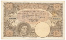 1.000 złotych 1919 S.A

Lubiany, piękny graficznie banknot, który w teorii nie trafił do obiegu. 
Surowa ocena numeryczna z racji na trzy pionowe z...