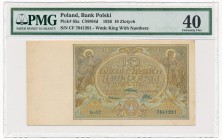 10 złotych 1926 Ser.CE - PMG 40 - rzadki w tym stanie zachowania

Banknot spotykany w przytłaczającej większości przypadków w słabych stanach obiego...