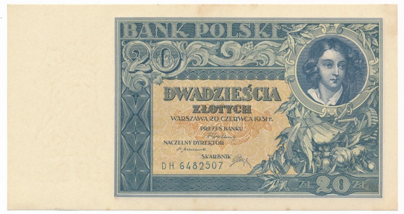 20 złotych 1931 -D.H-

Emisyjny stan zachowania.
Sztuka pochodząca z oryginal...