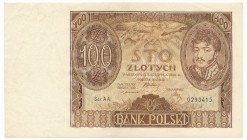 100 złotych 1932 Ser.AA - bardzo rzadka seria

Bardzo rzadka, poszukiwana pierwsza seria AA.
Egzemplarz naturalny z charakterystycznym pofalowaniem...