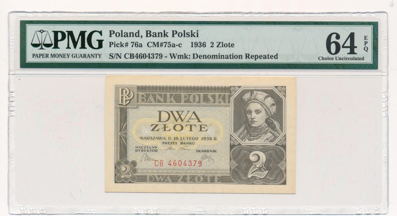 2 złote 1936 -CB- PMG 64 EPQ

Ukończony w pełni egzemplarz. 
Emisyjny stan za...