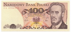 100 złotych 1979 -EU- pierwsza seria rocznika

Pierwsza seria dla rocznika 1979. 
Ugięty przez środek. Rozprostowane zagniecenia. Banknot po subtel...