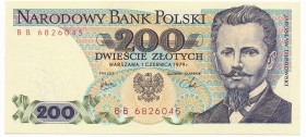 200 złotych 1979 -BB-

Lepsza seria nie pochodząca z albumów NBP. 
Emisyjny stan zachowania. 
POLAND POLEN Poland Polen

Grade: UNC
Literature:...
