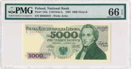 5.000 złotych 1982 -B- PMG 66 EPQ

Rzadka nie pochodząca z albumów NBP druga seria. 
Znakomity, emisyjny stan zachowania. 
Poland
POLAND POLEN Po...