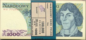 Paczka bankowa 1.000 złotych 1982 -HU- 100 sztuk

Oryginalna, pełna paczka z banderolą. Wszystkie banknoty w emisyjnych stanach zachowania. Ślad far...