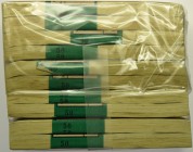 10 x Paczka bankowa 50 złotch 1988 -HD-

Dziesięć oryginalnych paczek z banderolą. Przeważnie stany emisyjne, choć skrajne egzemplarze poszczególnyc...