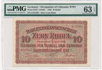 Poznań 10 rubli 1916 -E- PMG 63 EPQ

Typologicznie banknot rzadki w stanach emisyjnych. Zdecydowana większość znanych nieobiegowych sztuk pochodzi z...