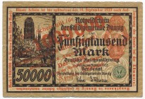 Gdańsk 1 milion 1923 - czerwony nadruk

Typologicznie nieczęsto spotykana pozycja. 
Naturalny, ale z wyraźnymi śladami obiegu. Papier delikatnie wi...