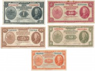 Netherlands Indies - 50 cents,1,10,25 and 50 gulden 1943
Holenderskie Indie - 50 centów i 1,10,25 i 50 guldenów 1943

Queen Wilhelmina series.

M...