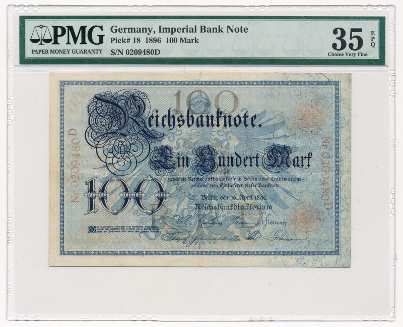 Germany - 100 mark 1894 - PMG 35 EPQ - beautifull and rare
Niemcy - 100 marek 1...