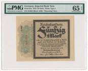 Germany - 50 mark 1918 - PMG 65 EPQ
Niemcy - 50 marek 1918 - PMG 65 EPQ

Common note but not easy in truely beautifull condition. 
The only piece ...
