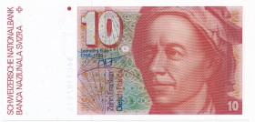 Switzerland 10 francs 1982
Szwajcaria - 10 franków 1982

Uncirculated. 
Emisyjny stan zachowania. 
World Paper Money Switzerland Schweiz

Grade...