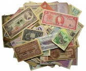 LARGE LOT of WORLD BANKNOTES
DUŻY ZESTAW - Banknoty z całego świata - ciekawsze typy

Large lot of around 170 banknotes from around the World. 
Va...