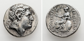 Kings of Thrace (Macedonian). Lysimachos, 305-281 BC. AR, Tetradrachm. 17.12 g. - 28.95 mm. Lifetime issue, Pella (?), 286/5-282/1 BC.
Obv.: Diademed...