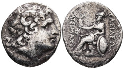 Kings of Thrace (Macedonian). Lysimachos, 305-281 BC. AR, Tetradrachm. 15.75 g. - 29.83 mm. Sardes?.
Obv.: Diademed head of the deified Alexander rig...
