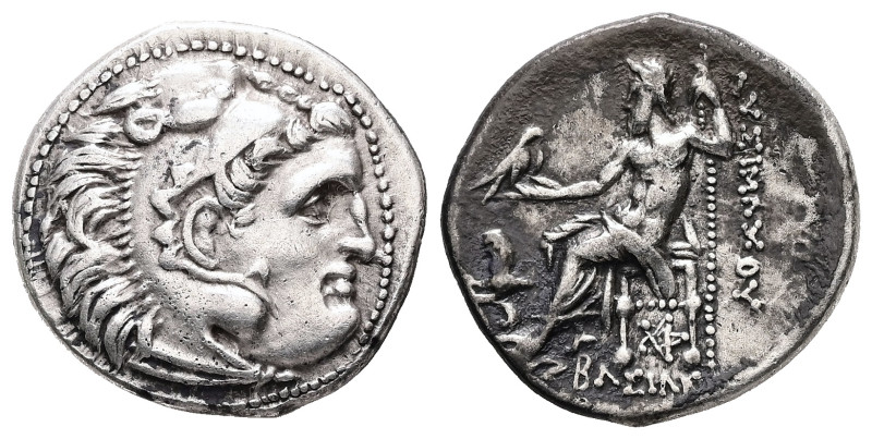 Kings of Thrace, (Macedonian). Lysimachos, 305-281 BC. AR, Drachm. 4.14 g. - 18....